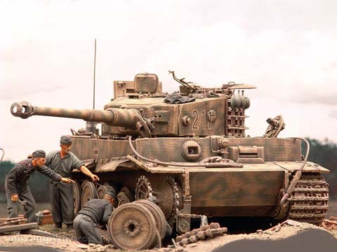 Reparacion de un Tiger en Combate - Escala 1/35