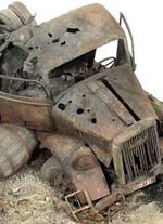 Diorama Opel Blitz Destrozado - Escala 1/35