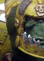 Creaci&oacute;n del busto de un Marine Orco Jugador de Blood Bowl