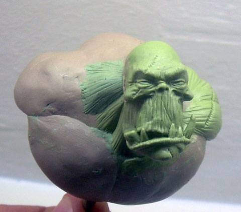 Creaci&oacute;n del busto de un Marine Orco - Paso 1