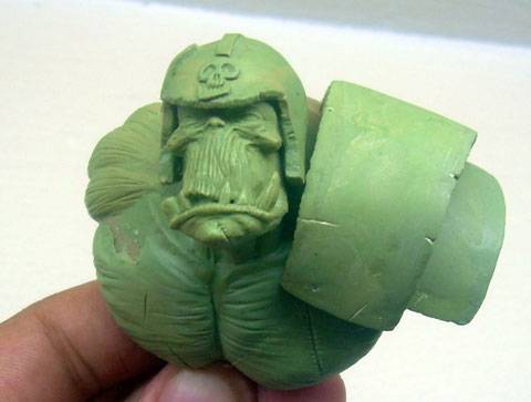 Creaci&oacute;n del busto de un Marine Orco - Paso 5