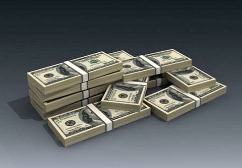 Recortable de Papel de fajos de billetes de Cien dolares