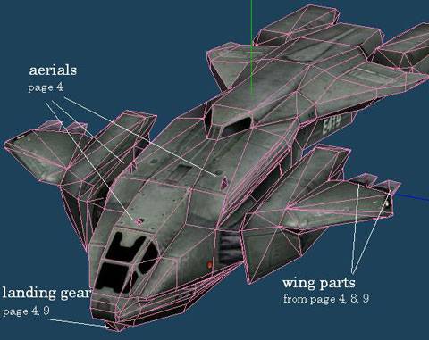 Planos de la Nave de desembarco D-77 Pelican ( Dropship ) perteneciente al videojuego futurista de acci&oacute;n  Halo 3