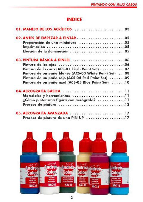 curso de pinturas de figuras con pincel y aer&oacute;grafo en PDF.