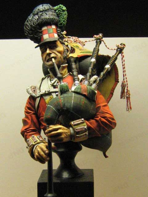 Busto Highlander Piperth 71th Rgt - Escala 150mm