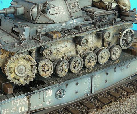 Vagon Plataforma SS y Pz.Bef.III Ausf K
