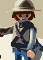 Impresionante montaje en video mediante figuras de playmobil y en formato blanco y negro con tonalidades de sepia imitando a un reportaje real sobre la guerra civil americana, el norte contra el sur, yankies y confederados. 