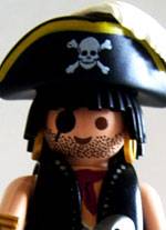 Pirata n&ordm; 01 perteneciente a la Serie Aventuras Historicas de Playmobil.