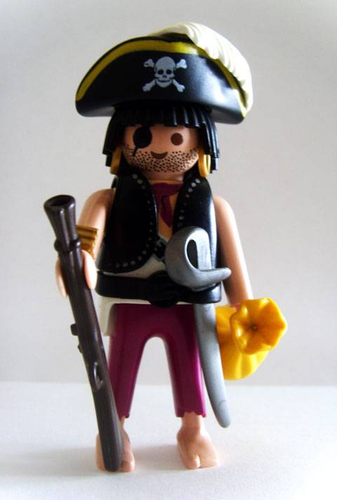 Pirata n&ordm; 01 perteneciente a la Serie Aventuras Historicas de Playmobil.