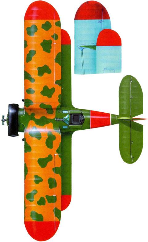 ESQUEMA DE CAMUFLAGE del Polikarpov I-15
