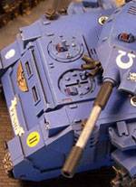 Diorama de un Carro de combate Predator de los Marines Espaciales