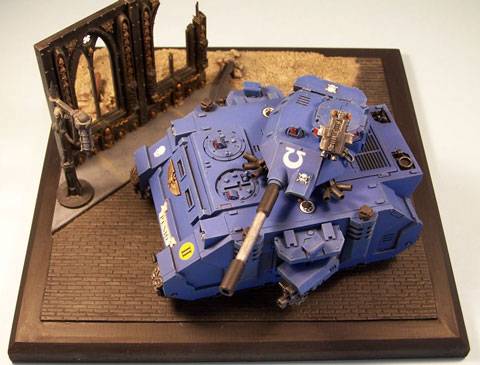 Diorama de un Carro de combate Predator de los Marines Espaciales
