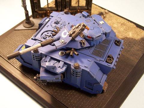 Diorama de un Carro de combate Predator de los Marines Espaciales