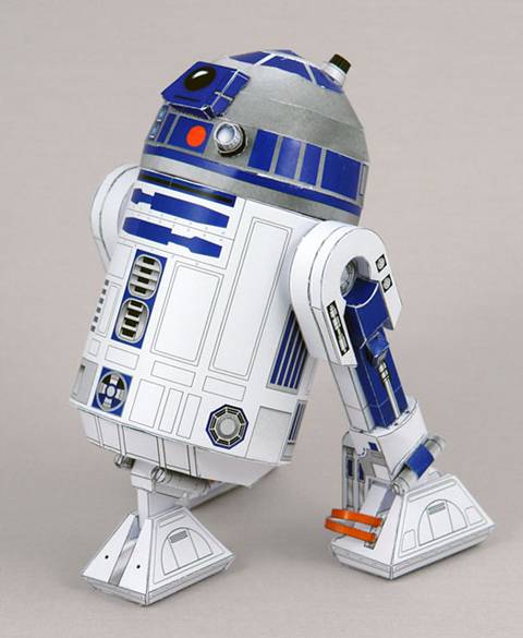 Recortable de Papel de R2D2 de Star Wars.