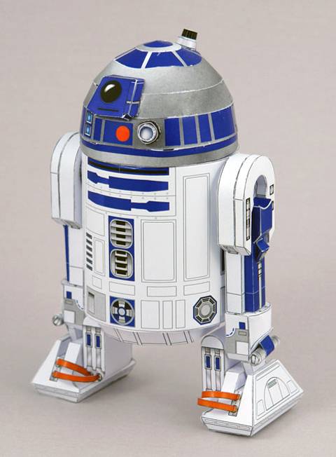 Recortable de Papel de R2D2 de Star Wars.
