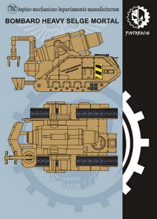 Heavy Siege Bombard - Bombardero de Asedio Pesado - Recortable  Warhammer 40.000