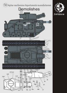 Demolisher - Recortable  Warhammer 40.000 - Escala 28mm.