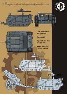 Centauro Guardia Imperial - Recortable  Warhammer 40.000 - Escala 28mm.