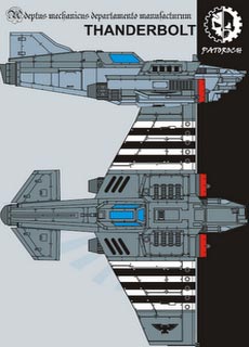 Thunderbolt - Recortable  Warhammer 40.000 - Escala 28mm.