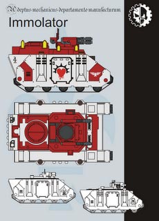 Immolator - Recortable  Warhammer 40.000 - Escala 28mm.