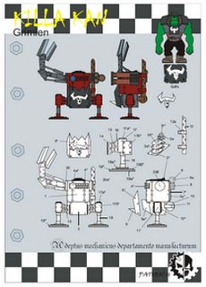 Killa Kanz - Recortable  Warhammer 40.000 - Escala 28mm.