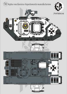 Land Radier Crusader - Recortable  Warhammer 40.000 - Escala 28mm.