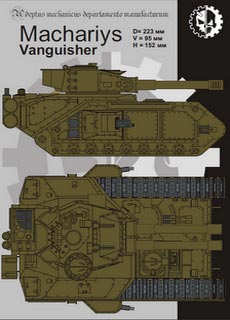 Mahariys II Vanquisher - Recortable  Warhammer 40.000 - Escala 28mm.