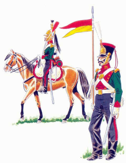 Regimiento de Cazadores de Numancia n&ordm; 2 (1844-1846) y Regimiento de Lanceros de Numancia n&ordm; 14 (1847-1850)