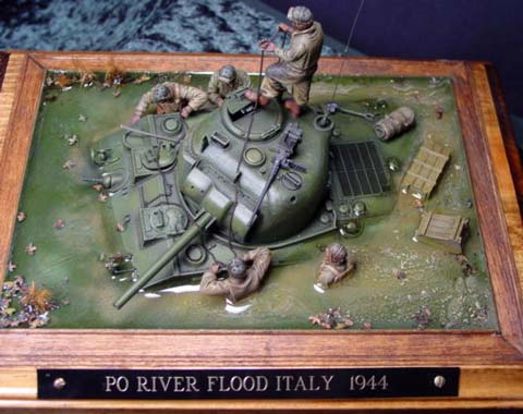 M4 Sherman en el Rio Po - Escala 1/35