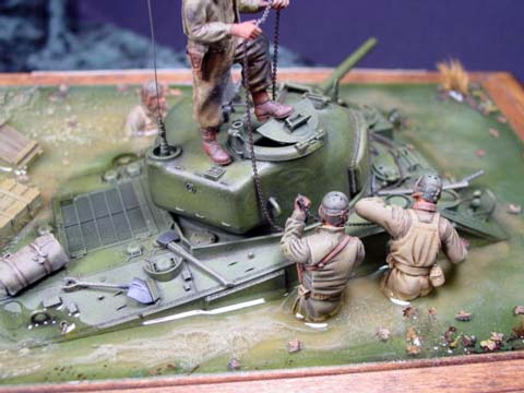 M4 Sherman en el Rio Po - Escala 1/35