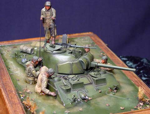 M4 Sherman en el Rio Po - Escala 1/35