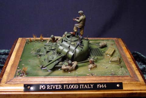 M4 Sherman en el Rio Po - Escala 1/35