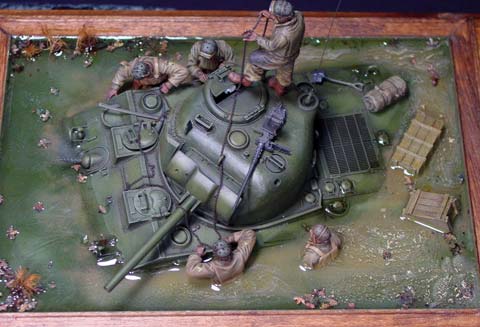 M4 Sherman en el Rio Po - Escala 1/35