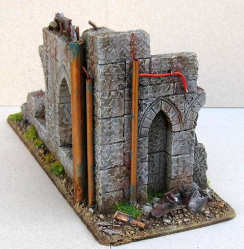 Magnificas ruinas de un edificio gotico para jugar con nuestras figuras de wargames