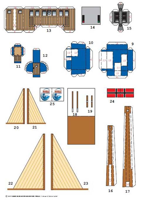 Recortable de Papel de un Barco Pesquero
