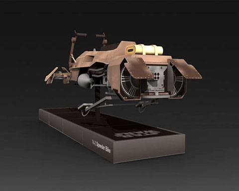 Recortable de Papel de la Speeder Bike de Star Wars