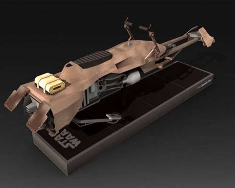 Recortable de Papel de la Speeder Bike de Star Wars