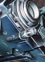 Recortable de Papel del  Arma de Asalto de Starcraft , el Terran Marine Cannon a escala 1/1.