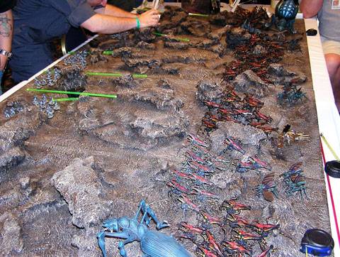 tableros de wargame creados por los aficionados al juego de Starship Troopers