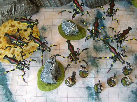 tableros de wargame creados por los aficionados al juego de Starship Troopers