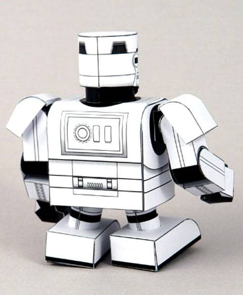 Recortable de papel o cartulina de un Storm Trooper en la versi&oacute;n infantil.