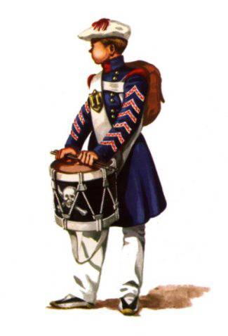 TAMBOR DE GRANADEROS BATALLONES DE TORTOSA, 1 GUERRA CARLISTA - 1835
