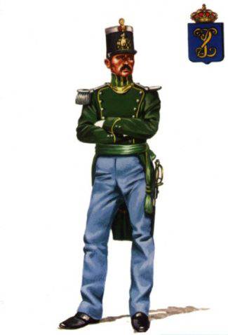 OFICIAL INFANTERIA LIGERA RGTO. ISABEL II N&ordm;32 - 1840