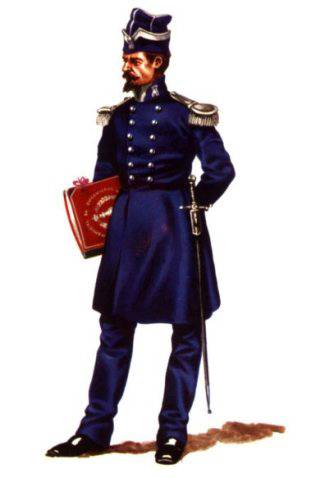 CAPITAN DE INGENIEROS UNIFORME DE CUARTEL - 1850