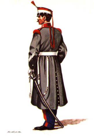 SARGENTO 2&ordm; RGTO. MONTADO INGENIEROS, GALA EN FORMACION - 1878