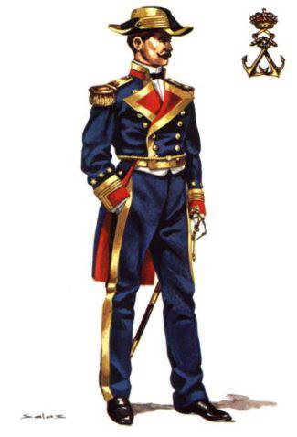 TENIENTE DE NAVIO EN TRAJE DE GALA - 1886