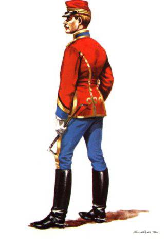 CAPITAN DE CABALLERIA DE HUSARES DE PAVIA - 1892