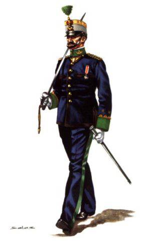 OFICIAL DE CAZADORES DE GALA PARA FORMACION - 1907