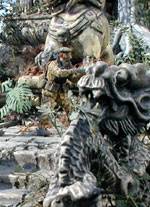 Diorama a escala 1:35 representando a un grupo de marines de exploraci&oacute;n en la selva de Camboya durante 1968.