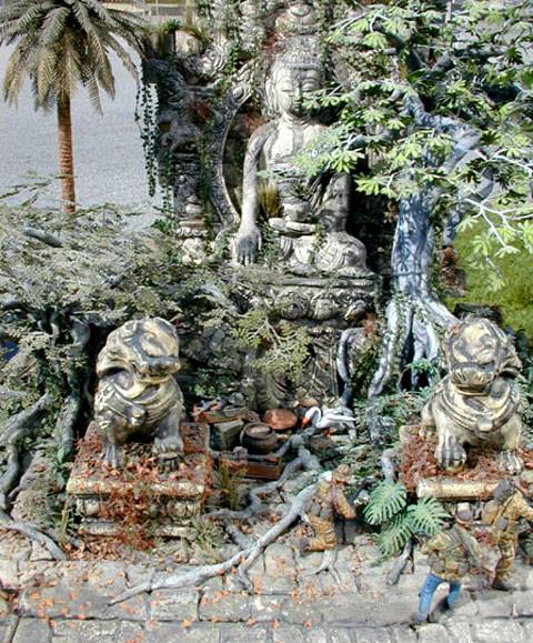 Diorama a escala 1:35 representando a un grupo de marines de exploraci&oacute;n en la selva de Camboya durante 1968.